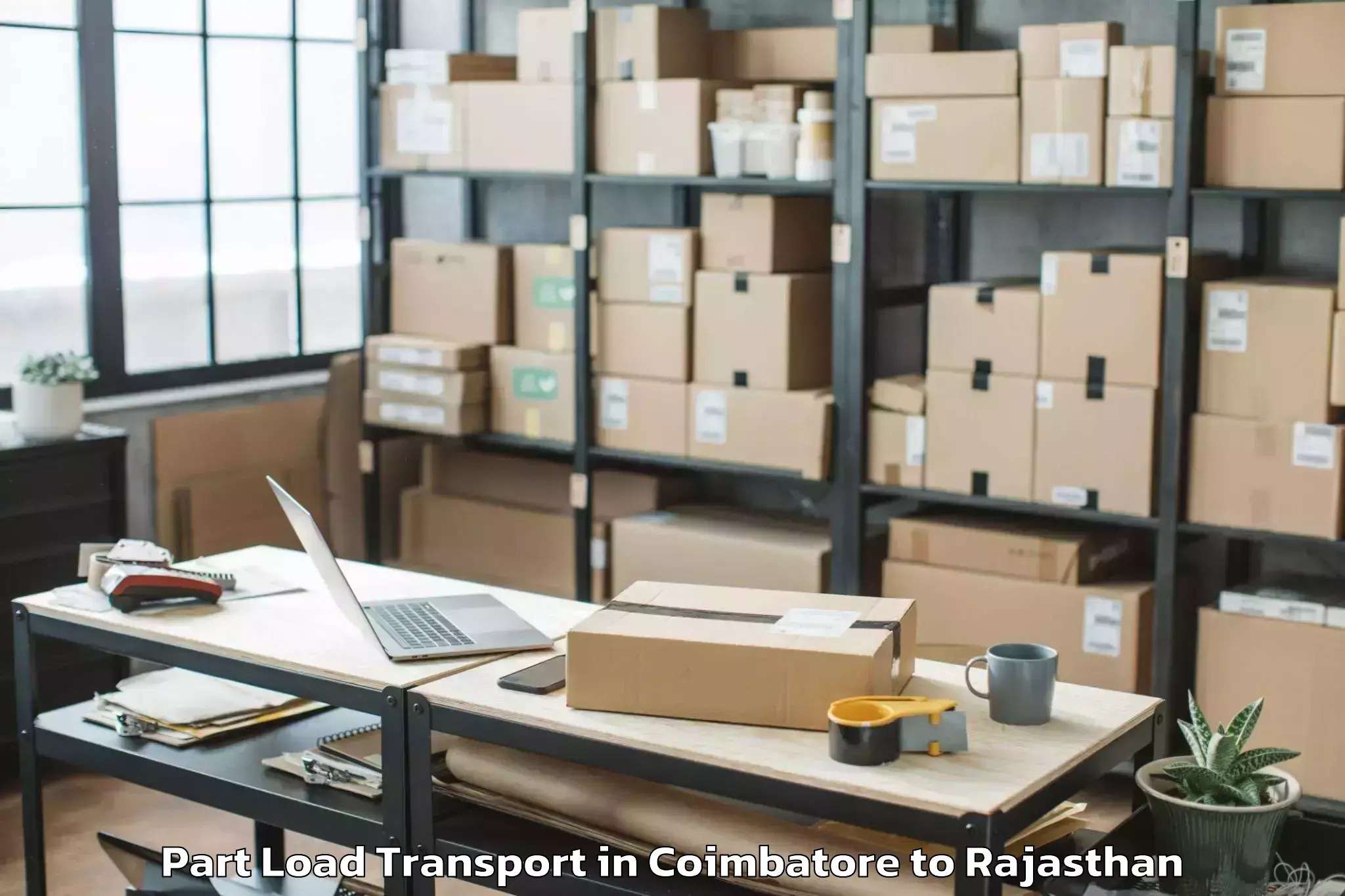 Book Coimbatore to Nagaur Part Load Transport Online